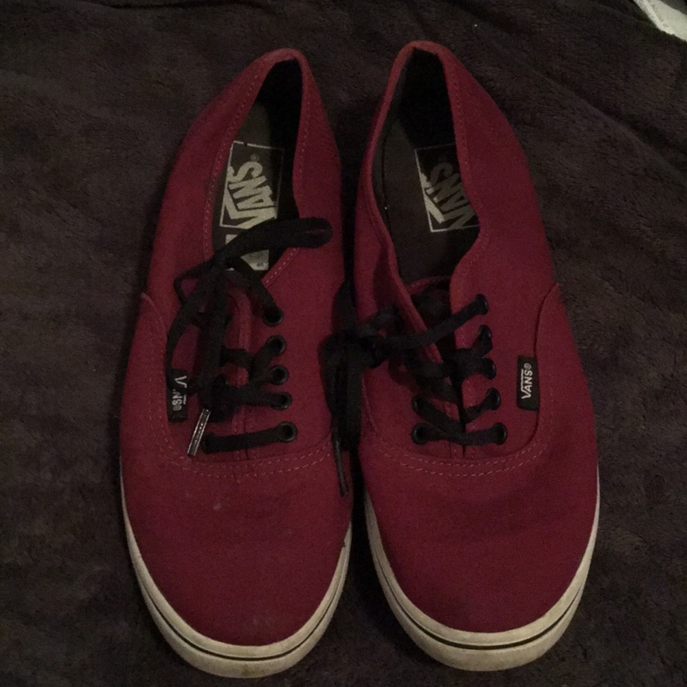 Maroon vans!
